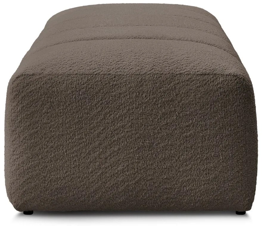 Brązowy podnóżek z materiału bouclé Annecy – Bobochic Paris