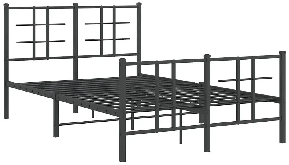 Czarne łóżko loftowe z metalu 120x200cm - Alester