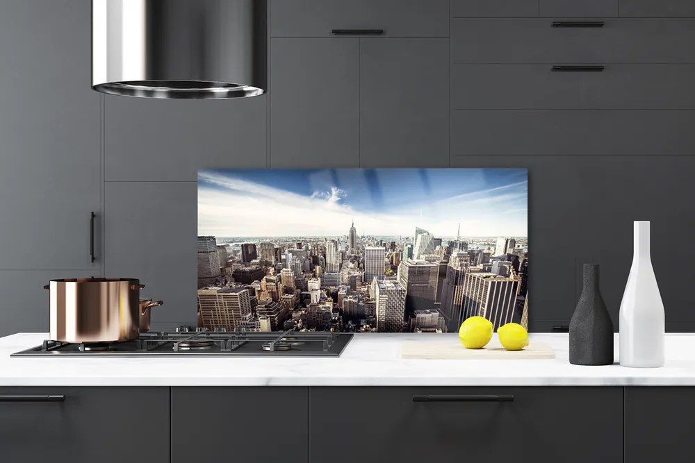 Panel Szklany Panorama Miejskich Drapaczy Chmur