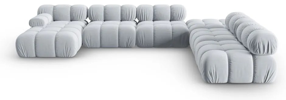 Jasnoniebieska aksamitna sofa 379 cm Bellis – Micadoni Home