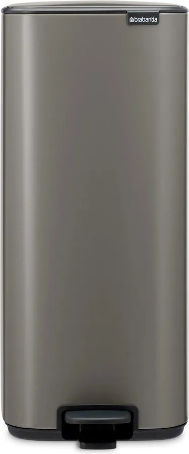 Szary stalowy kosz na śmieci z pedałem 30 l Bo – Brabantia