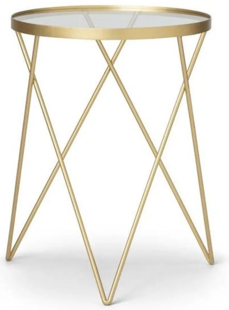 Stolik pomocniczy EMILY Ø 35,5 cm, złoty