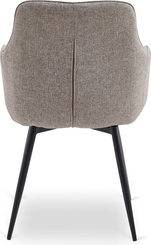 Krzesło Tapicerowane Obrotowe do Salonu LARISA Cappuccino Nowoczesne