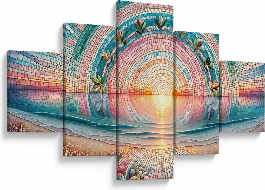 Obraz – Mozaika zachodzącego słońca (125x70 cm)