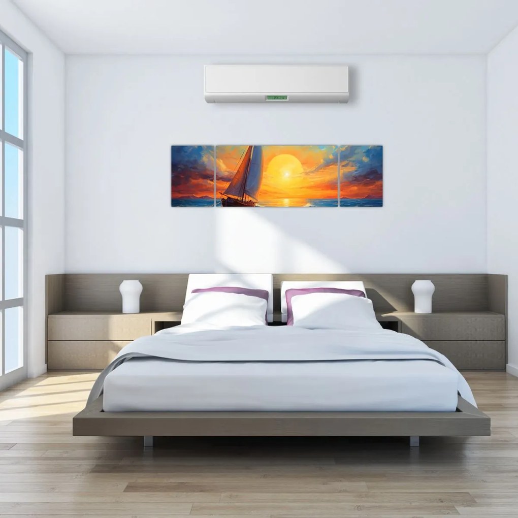 Obraz - Żaglówki (170x50 cm)