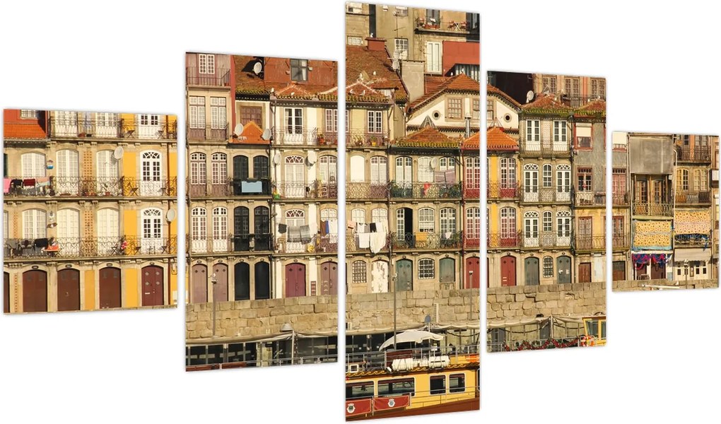 Obraz - Dzielnica Waterfront, Portugalia (125x70 cm)
