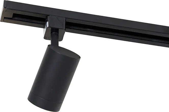 Nowoczesny system szynowy z 3 reflektorami i 3 lampami wiszącymi czarny 1-fazowy - Iconic Cavalux Jeana