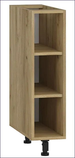 Wąska dolna szafka do kuchni bez frontu dąb craft - Vokres 3X