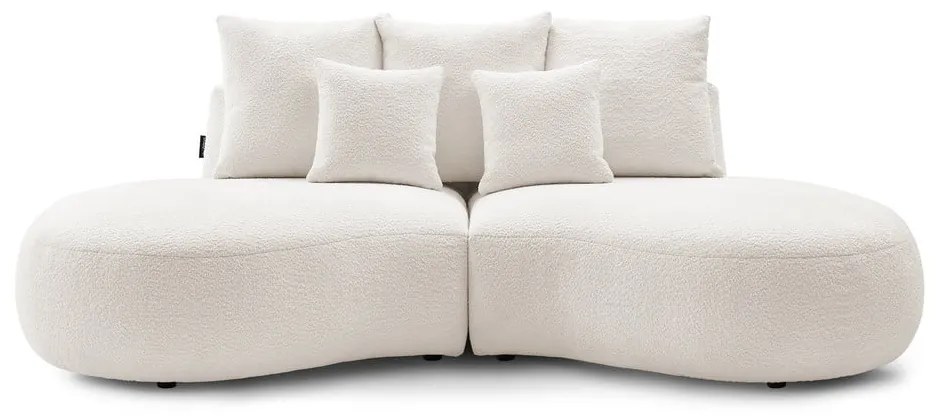 Biała sofa z materiału bouclé 260 cm Saint-Germain – Bobochic Paris