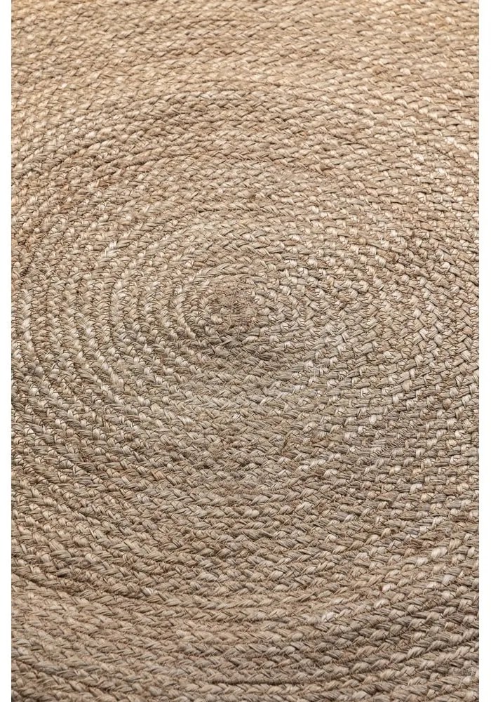 Szarobeżowy okrągły dywan z juty dwustronny ø 140 cm Braided – Hanse Home