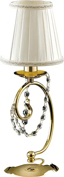 Lampa stołowa Magda 1-light z żelaza w kolorze złotym z abażurem H.27 Ø13 BL146-LT-OR-PAR