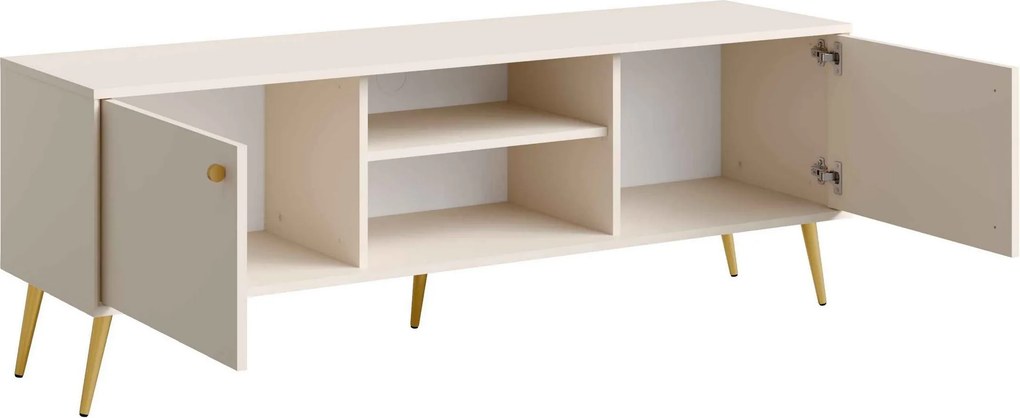 Szafka RTV stojąca SFERA 156,2 cm do Salonu pod Telewizor - Odcienie beżu