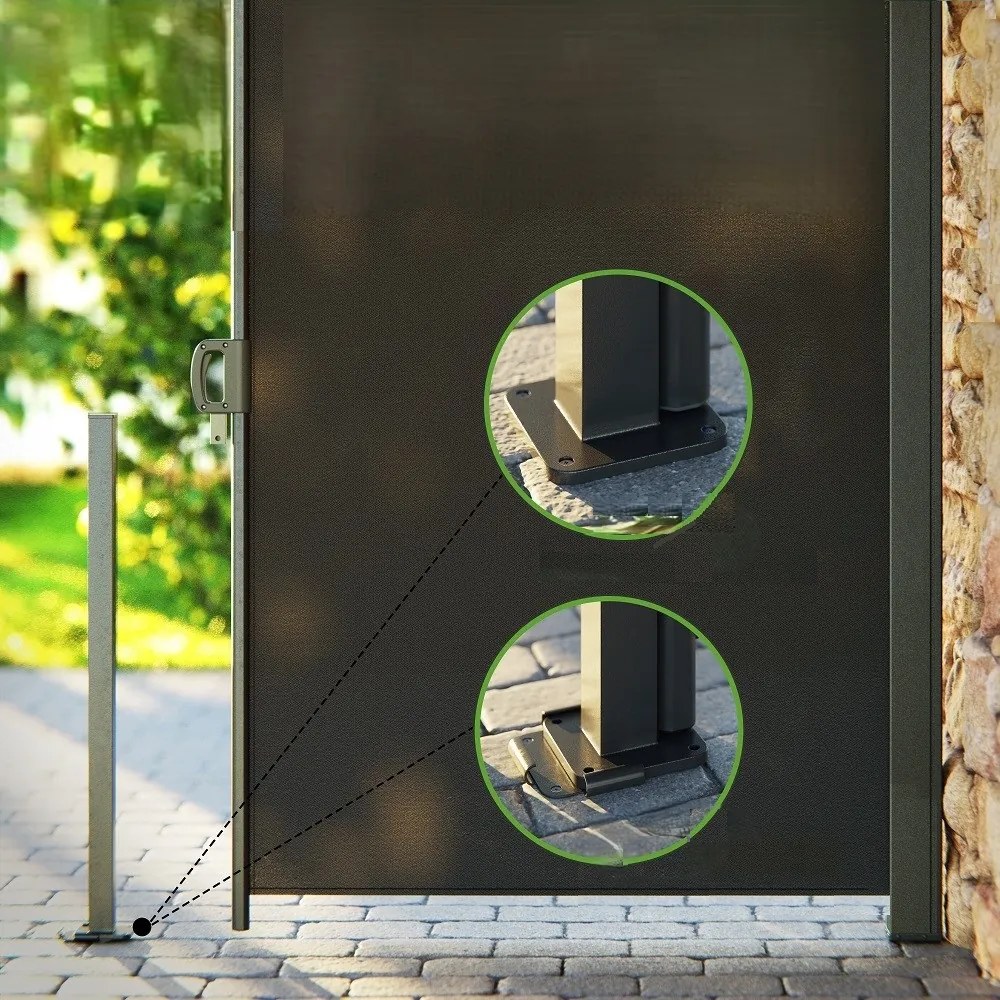 Boczna markiza NOSARA na taras, 180x300cm, antracyt Casaria