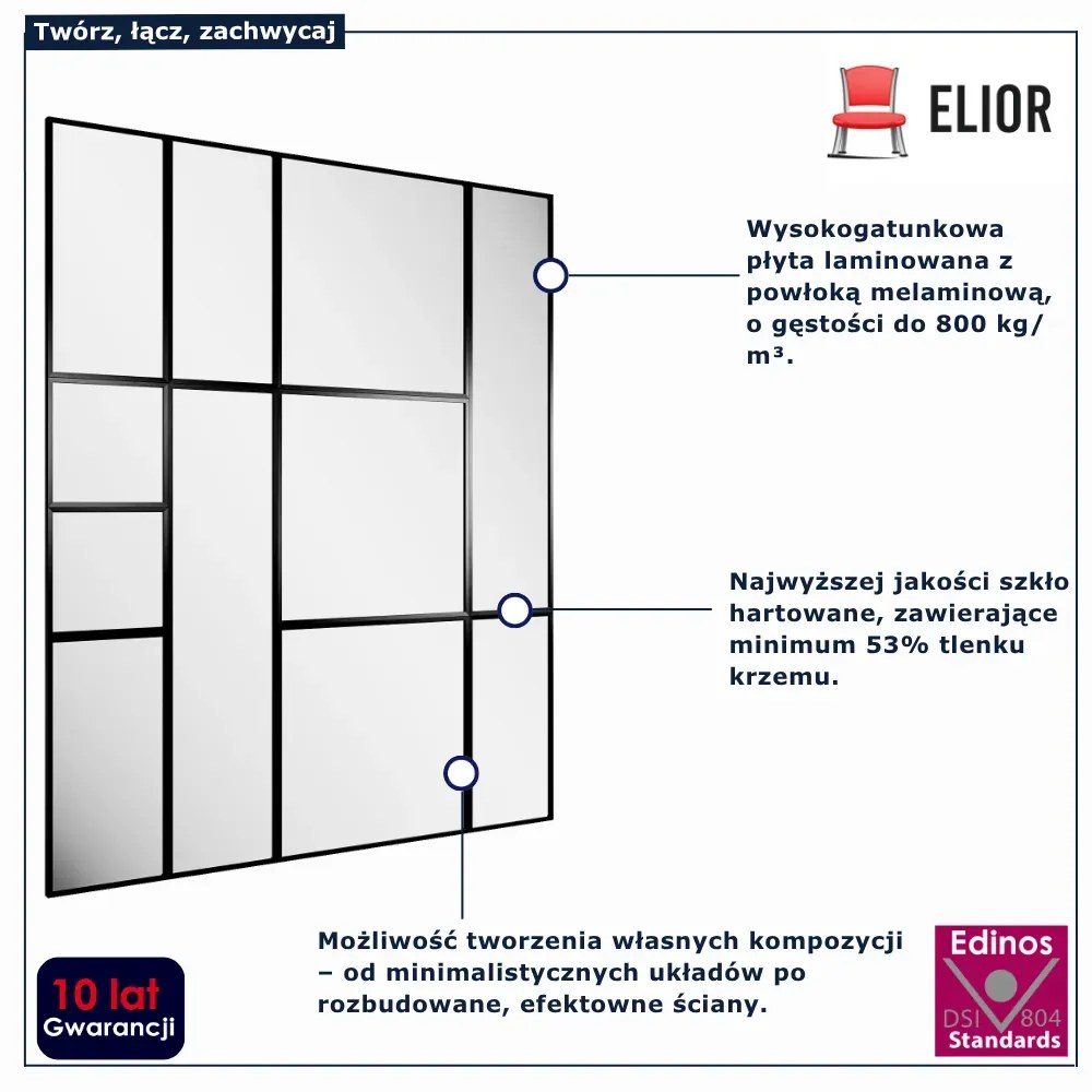 Dekoracyjny zestaw paneli lustrzanych 175x210 cm H9-B37