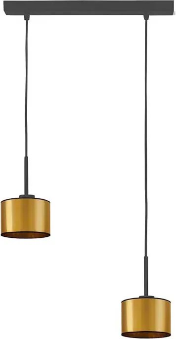 Złota podwójna lampa wisząca nad stół R7-H49