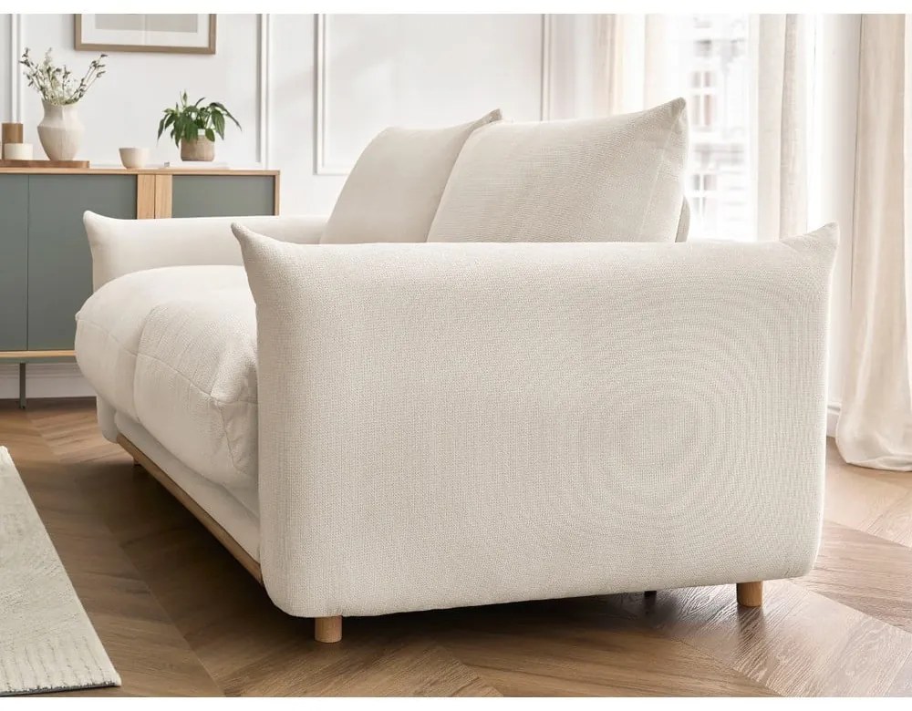 Kremowa rozkładana sofa 214 cm Ernest – Bobochic Paris