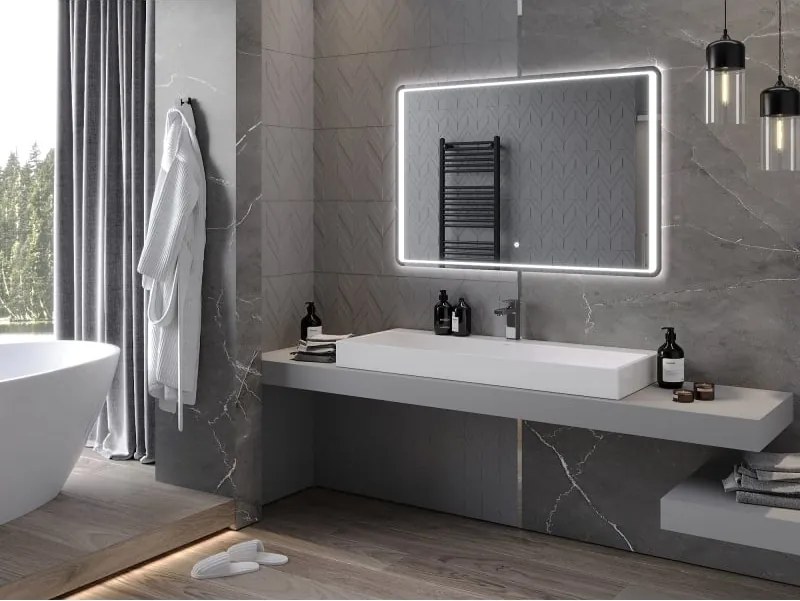 Mexen Zusa lustro łazienkowe podświetlane 120 x 80 cm, LED 6000K, antypara - 9808-120-080-611-00