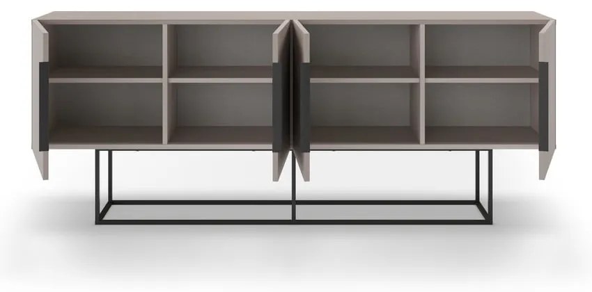 Szarobeżowa niska komoda 200x80 cm Titan – Marckeric