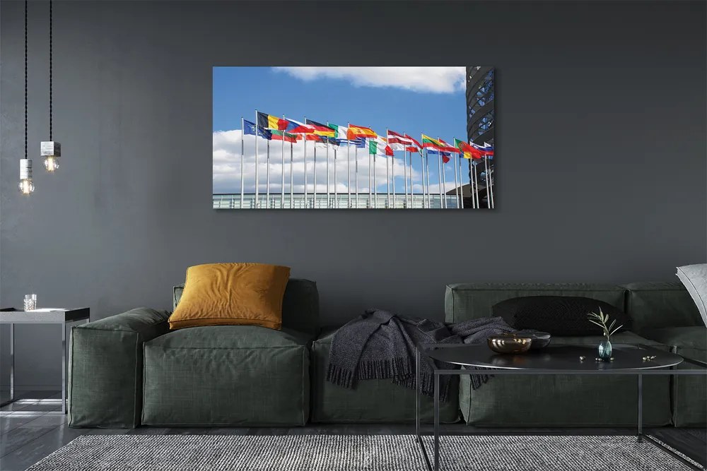 Duży obraz na płótnie Kilka Flag