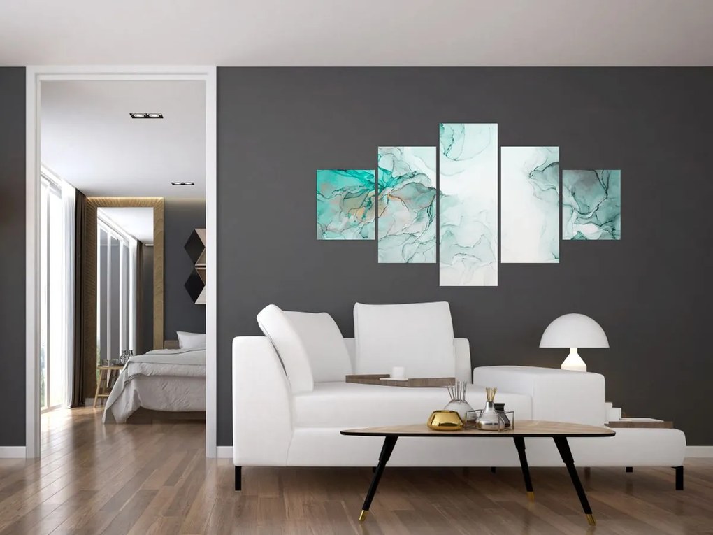 Obraz - Atramentowa abstraakcja 2 (125x70 cm)