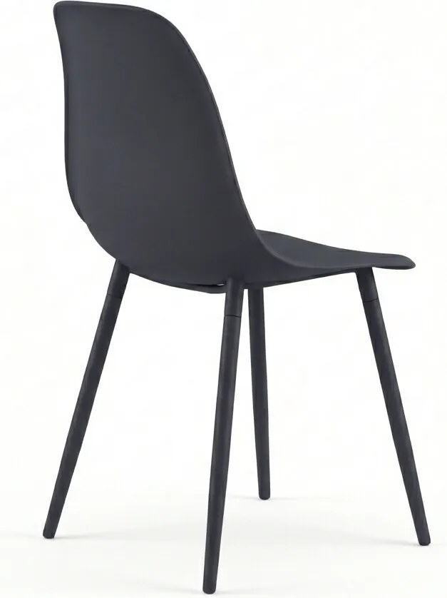 Krzesło do kuchni OSAKA plastikowe, antracytowe