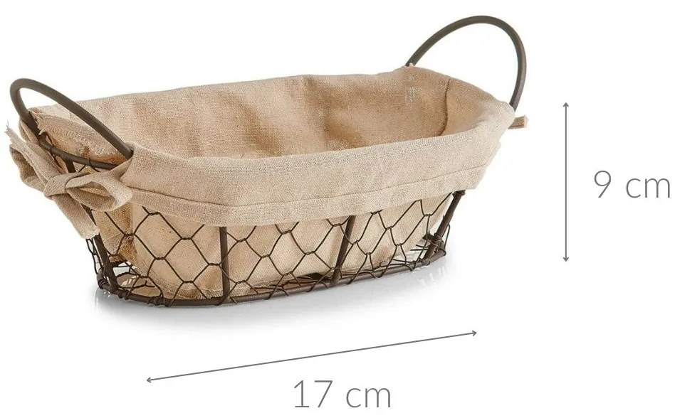 Koszyk na chleb, pieczywo, owoce COUNTRY STYLE, 26x17x9 cm, ZELLER