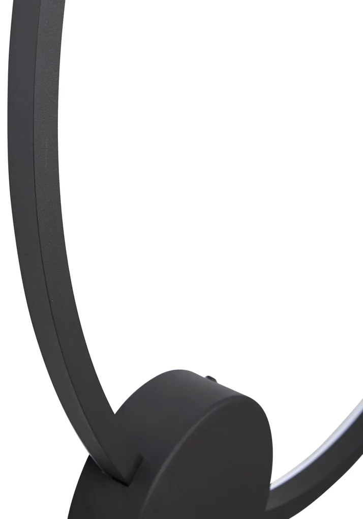 Designerski Kinkiet / Lampa scienna czarny 67 cm z LED z 3-stopniową regulacją ściemniania - Anello Nowoczesny Oswietlenie wewnetrzne