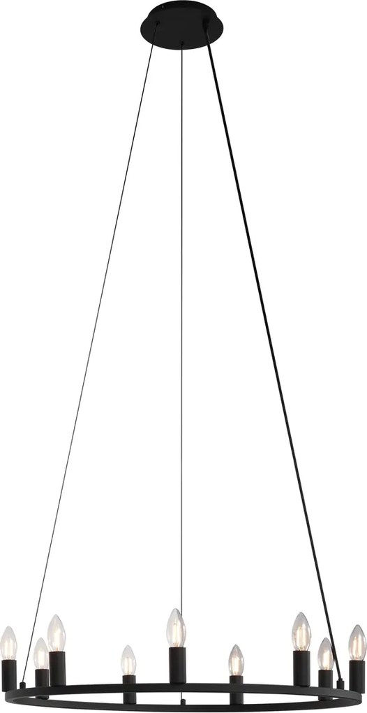 Inteligentna lampa wisząca czarna 9-punktowa z WiFi C35 - Knight