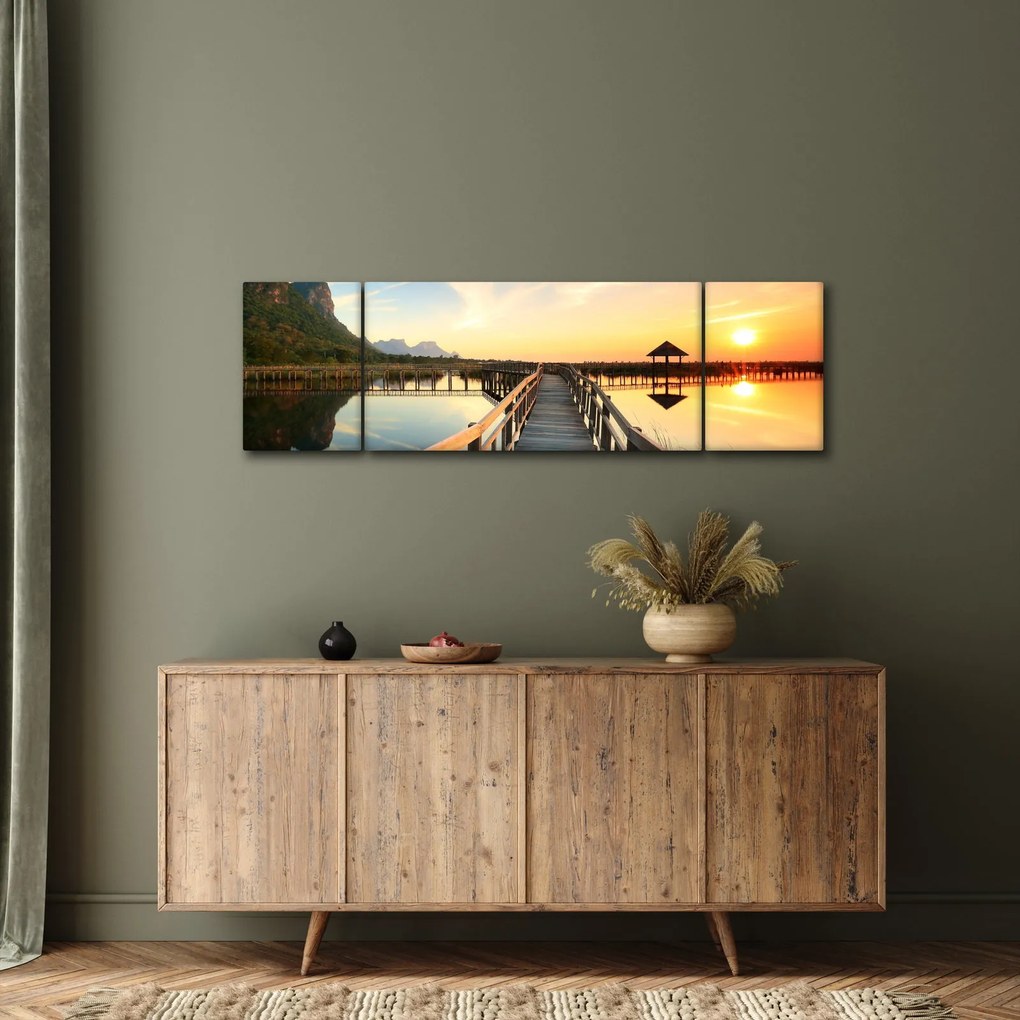 Obraz drewnianego molo (170x50 cm)