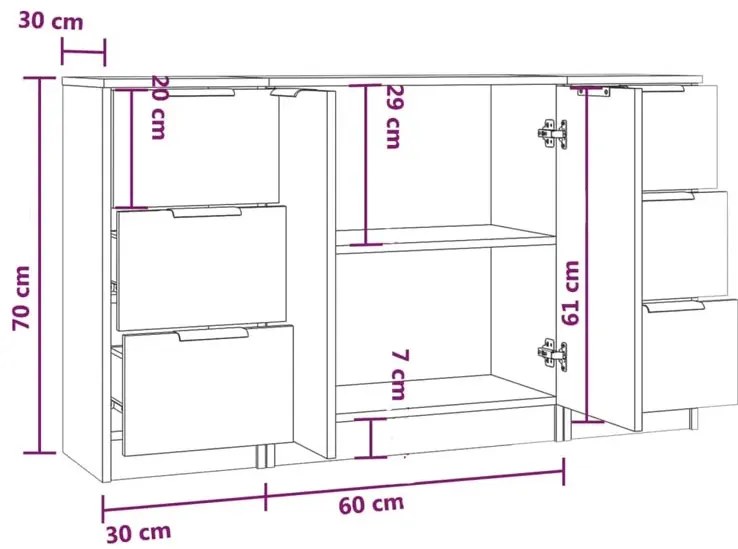 Czarna modułowa komoda z szufladami S3-D71