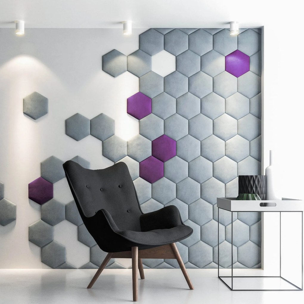 Panel Ścienny Tapicerowany Heksagon Plaster Miodu