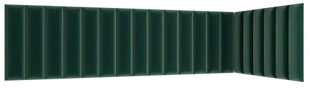Zestaw 20 paneli tapicerowanych QUADRATTA 210x90x60 zielony ELTAP