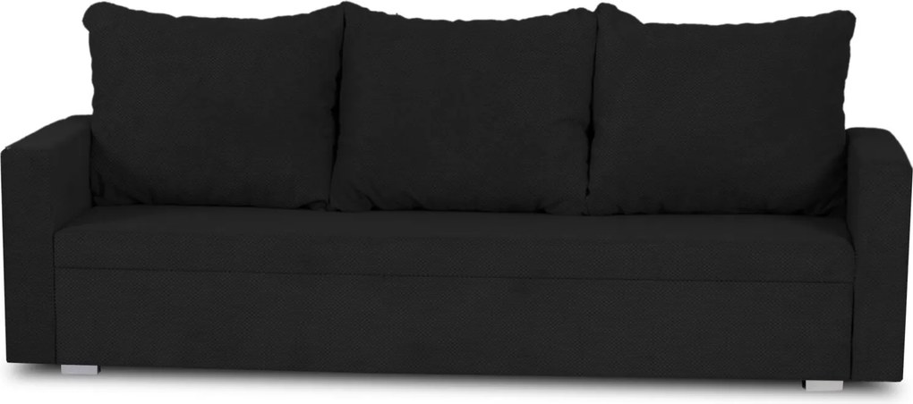 MEGA OKAZJA Sofa kanapa 3 os z funkcją spania DIZY Czarna Tkanina DOT100 Czarny