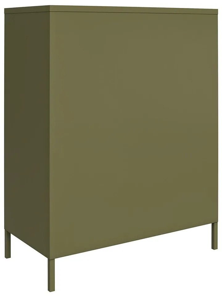 Metalowa szafka w kolorze khaki 79x100x39 cm Bradford – Støraa