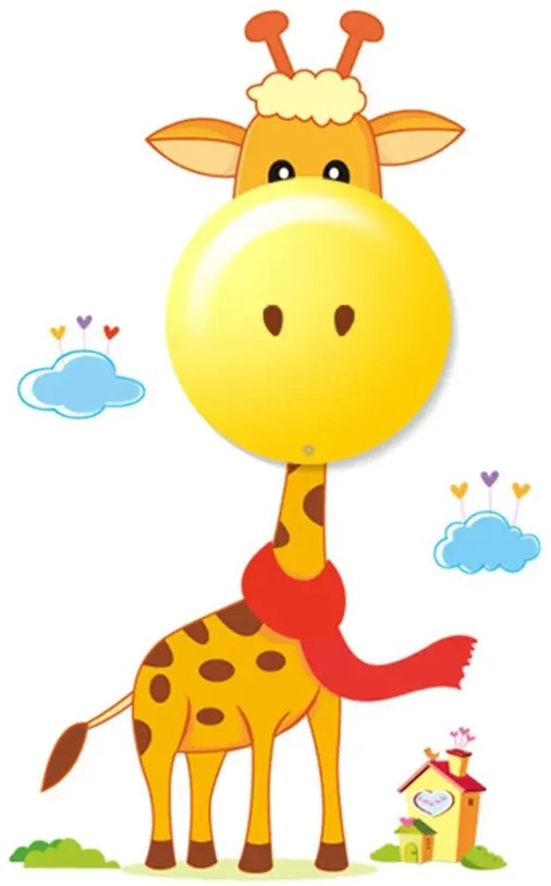 Dziecięca lampka nocna żyrafa z naklejkami - 3X N48 L2-A41