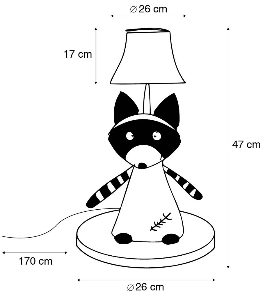 Lampa stołowa Dla dzieci Słon szary - Ben Dla dzieci Oswietlenie wewnetrzne