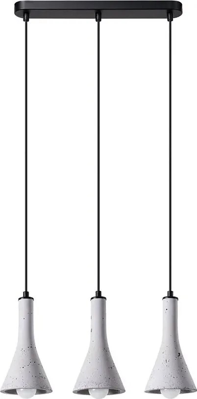 Betonowa lampa wisząca 3-punktowa - 4X A398 F9-S36
