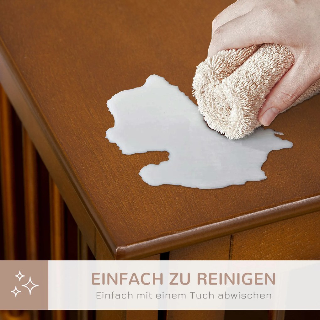 PawHut Klatka dla psa z podwyższonym stojakiem Zamknięcie Box transportowy Brązowy 805x595x675cm | Aosom PL