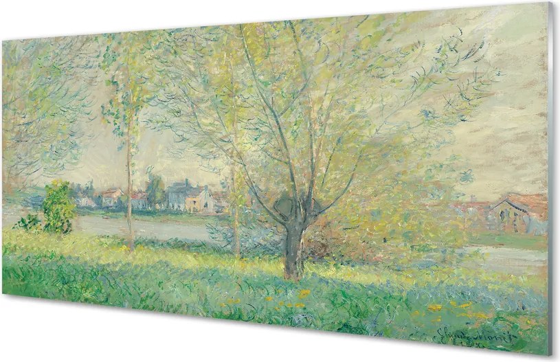 Szklany Panel Wierzby - Claude Monet