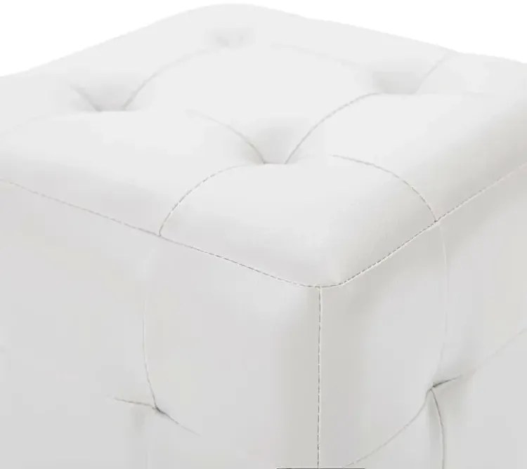 Zestaw białych puf do salonu S5-G16