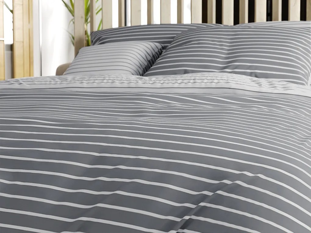 PrzytulneMieszkanie.pl PrzytulneMieszkanie.pl Pościel z bawełny Renforcé CAPRIVI szara guzik Rozmiar pościeli: 70 x 90 cm | 140 x 220 cm