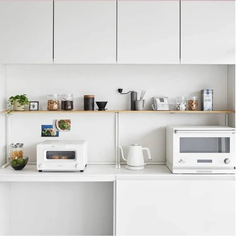 Biało-naturalna drewniana dodatkowa półka 28,5x8,5 cm Tower – YAMAZAKI