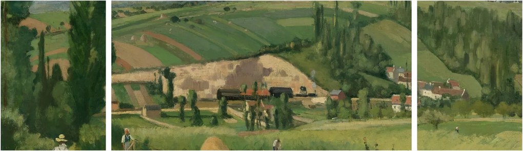 Obraz - Camille Pissarro, Landscape at Les Pâtis, Pontoise, reprodukcje (170x50 cm)