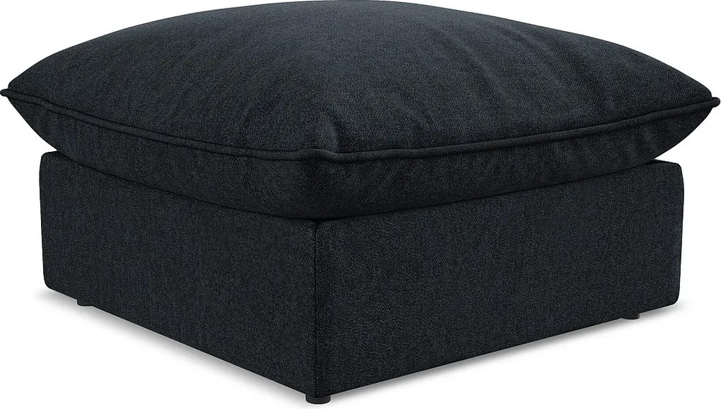 Pufa - z tkaniny welwetowej - królewski niebieski - MANAO