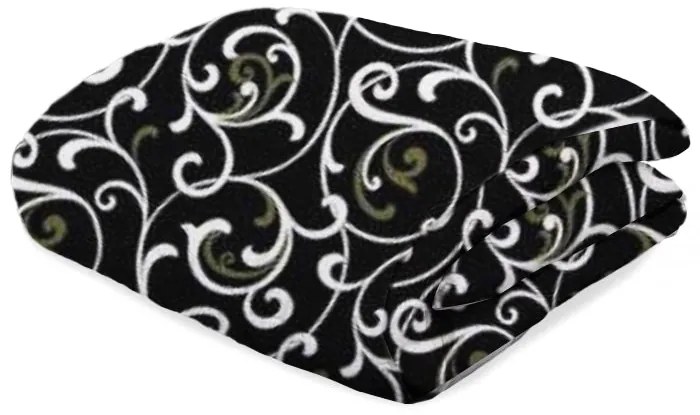 Całoroczna kołdra pikowana ORIENT 140x200 cm, czarna