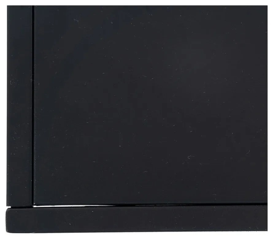 Czarna stalowa szafka pod TV 120x55 cm – Ixia