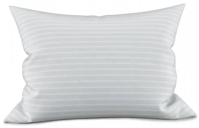 Poszewka na poduszkę ATLAS GRÁDL biały pasek 5 mm z czesanej bawełny 70x90 cm