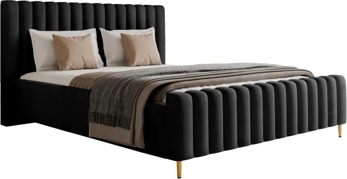 Łóżko tapicerowane Lux z pojemnikiem i zagłówkiem