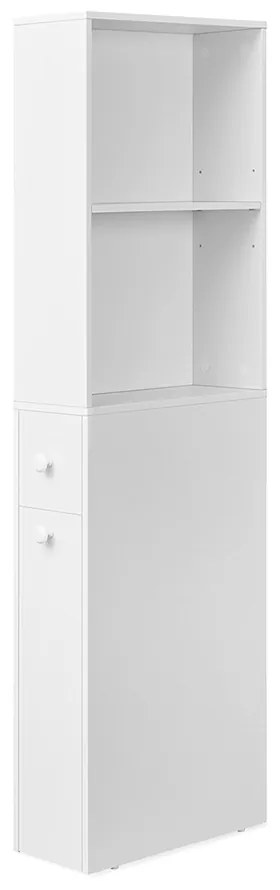 Wysuwana szafka łazienkowa z 2 bocznymi półkami 134.4x40x18 cm