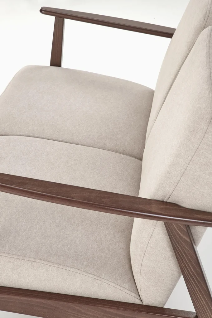 MILANO 2S sofa 2-osobowa beżowy drewno tkanina vintage tradycyjny